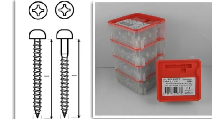 VRUTY DO DŘEVA  DIN 7996 + UniQuadrex  CE  EN 14592+A1